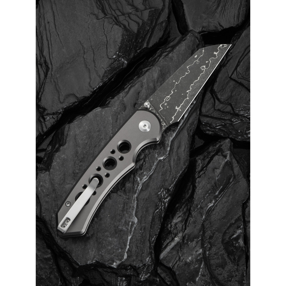 Ніж складаний туристичний Civivi Pragma Prime, (8.9 см) Damascus / Aluminum сірий Київ - фото 11