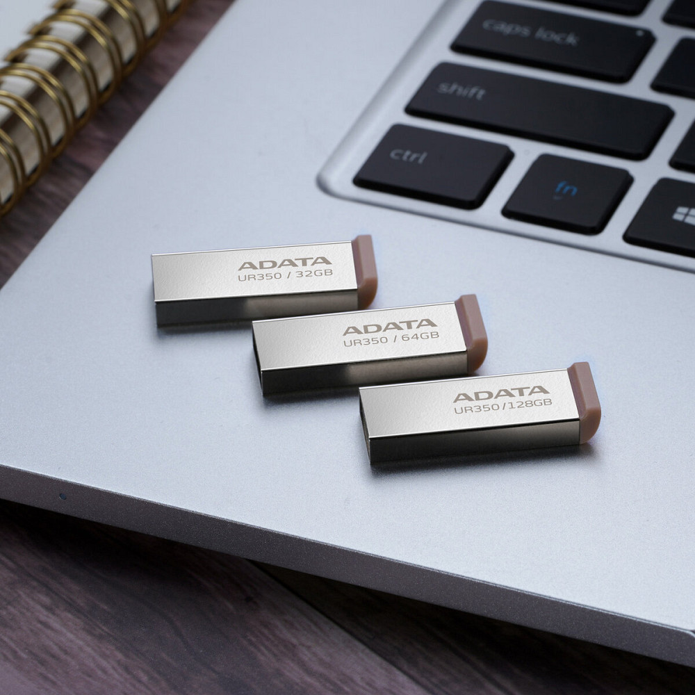 Flash A-DATA USB 3.2 UR 350 128Gb Silver/Beige Київ - фото 5