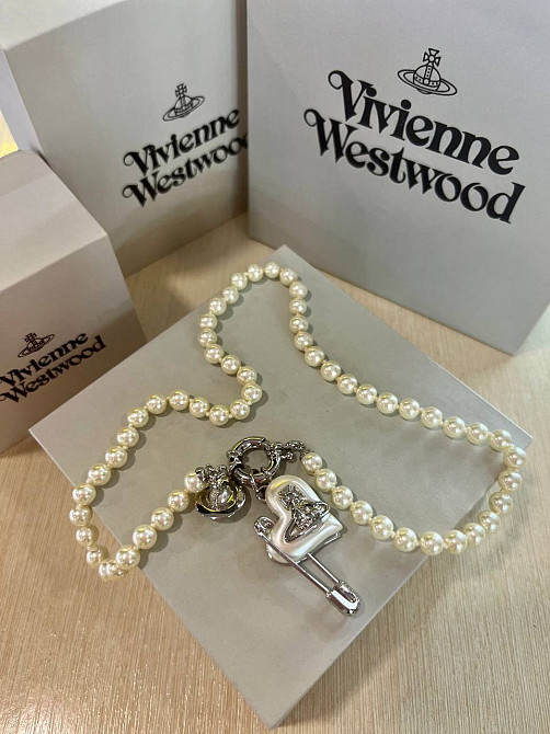Жемчужное колье Vivienne Westwood с подвеской сердце и жемчугом Майорка Одесса - изображение 3