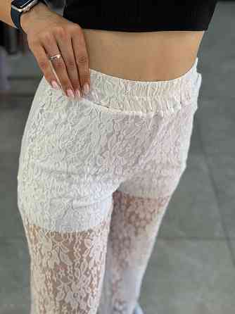 Жіночі мереживні штани на гумці з кишенями гіпюр 46/48 Одеса