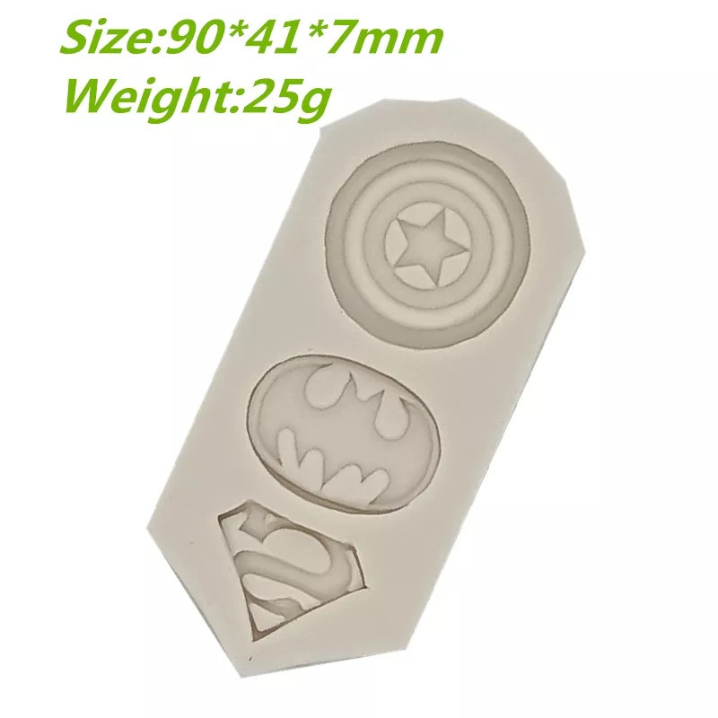 Молд силиконовый Супермен 90 на 41 мм серый Киев - изображение 2