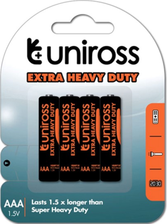 Батарейка Uniross сольова BP4 AAA мініпальчик EXTRA HEAVY DUTY ПВХ U4 Рівне