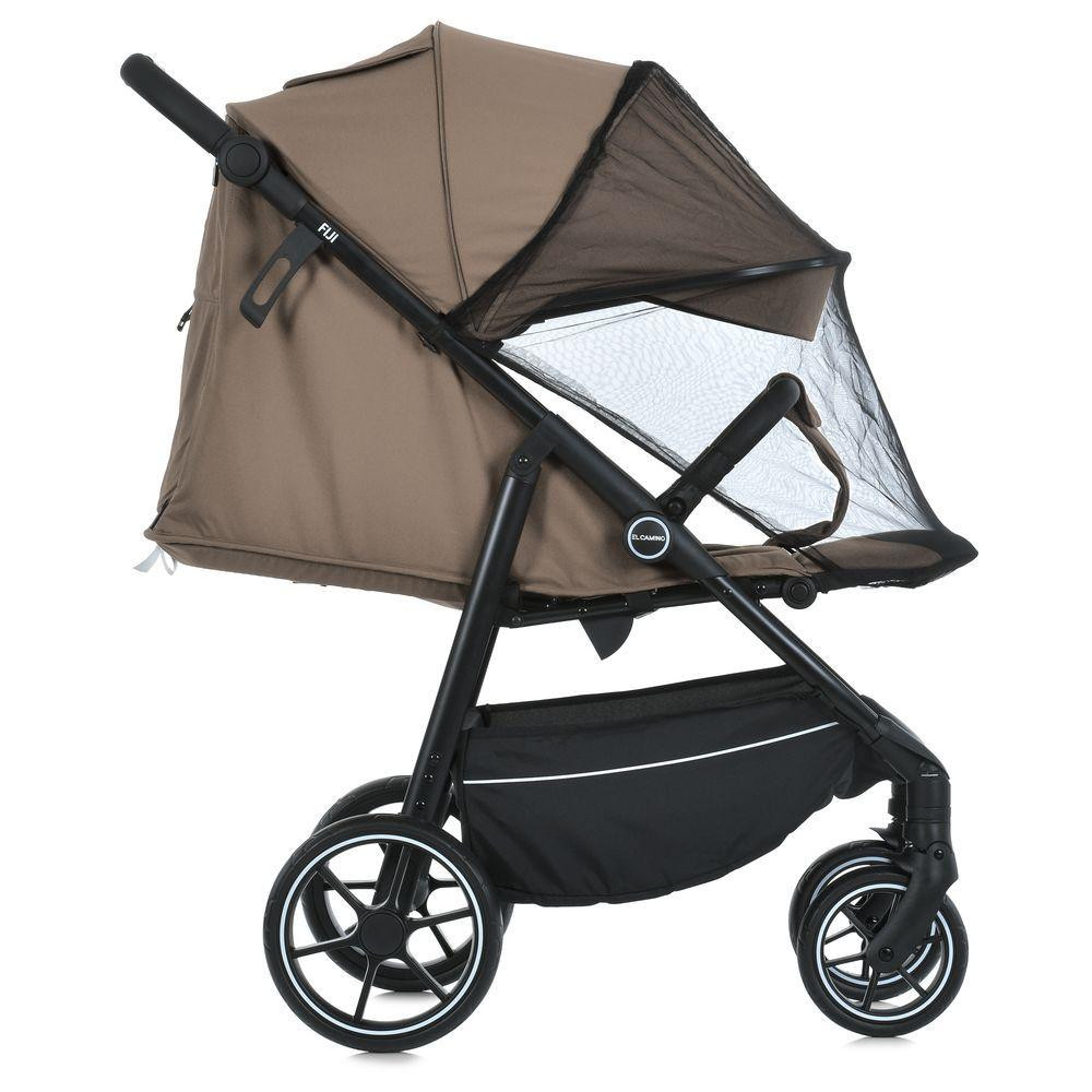 Коляска дитяча прогулянкова El Camino з москітною сіткою та чохлом на ніжки Бежева (ME 1113-2) Чернигов - изображение 5