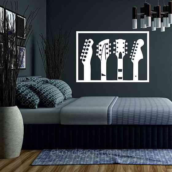 Декоративное настенное Панно «Гитара» Декор на стену 70*50 см, Белый Киев