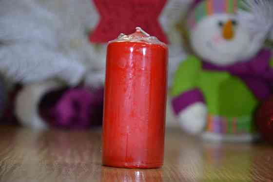 Свічка столова циліндр Bispol AURA Candles sw50_100_030 Червоний Луцк