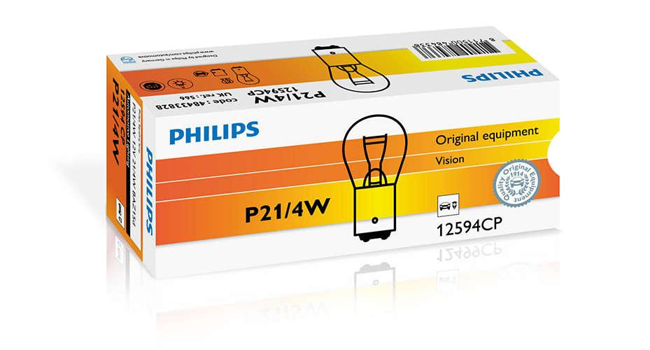 Покажнена лампа розжарювання PHILIPS 12594CP P21/4W 12 V 21/4 W BAZ15d Харків - фото 2
