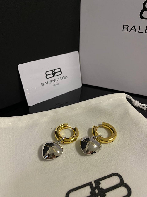 Balenciaga сережки посріблення / позолота 18 К Одеса - фото 4