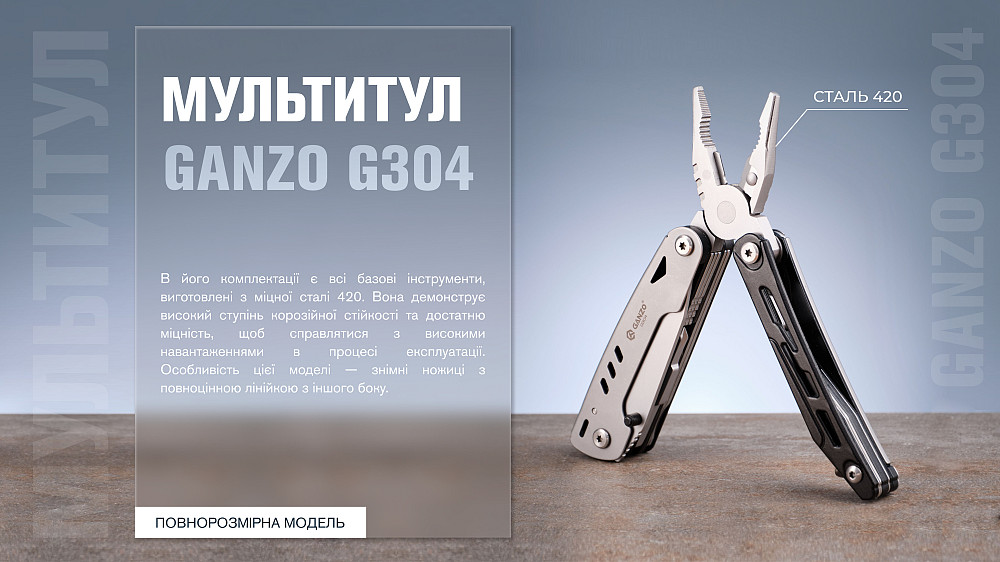 Мультитул Multi Tool Ganzo G304 Київ - фото 18
