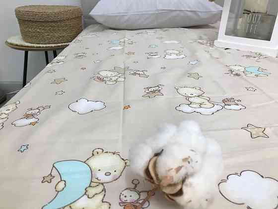 Наволочка Ecotton 40х60 натуральна із бавовни сіра полоса із зірками Коломия