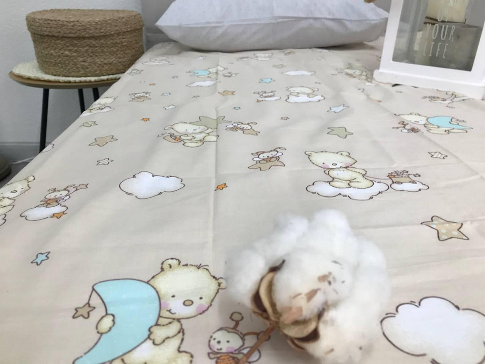 Наволочка Ecotton 40х60 натуральна із бавовни сіра полоса із зірками Коломия - фото 2