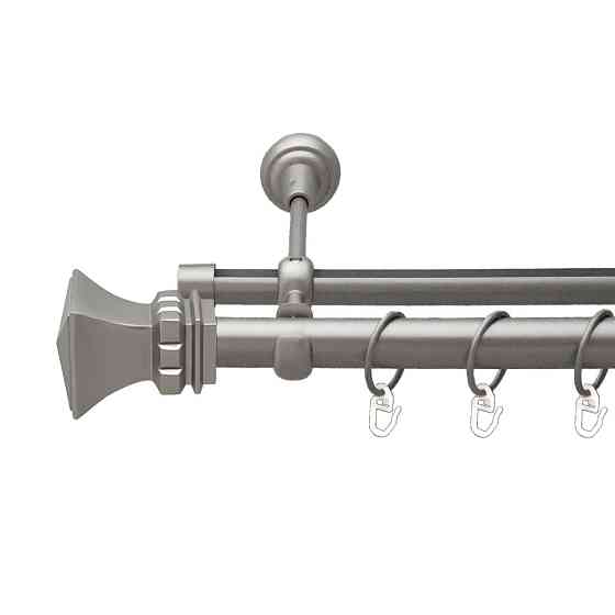 Карниз Orvit Емпорія металевий дворядний опозитний гладка \ профільна труба кільце металеве Сатин 25\19 мм 300 Львов