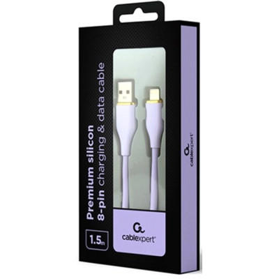 Дата кабель USB 2.0 AM to Lightning 1.5m 2.1A Cablexpert (CC-USB2S-AM8PM-1.5M-P) Вінниця - фото 2
