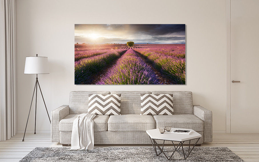 Картина полотно у вітальню / спальню Поле Лаванда   MLP_359 ( 60х30см ) 70x140 см Київ - фото 2