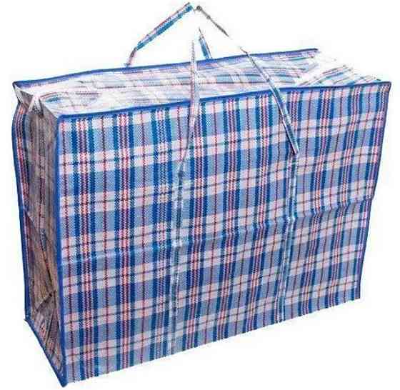 Сумка хозяйственная Клетка №5 49х64 синяя S010715 Киев