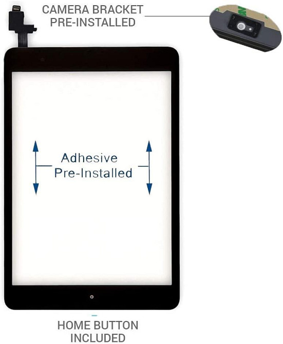 Экран для iPad Mini 1/2: Сенсорный дигитайзер JPUNG с кнопкой Home и полным набором инструментов для ремонта Киев - изображение 10