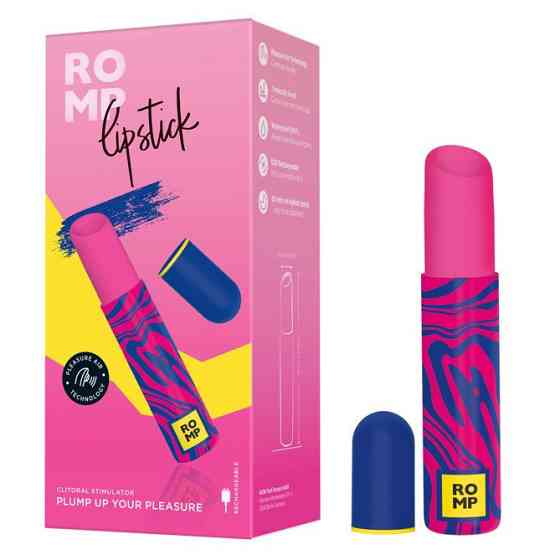 Клиторальный вибратор Romp Lipstick в виде губной памады, розовый Sex Aura Киев