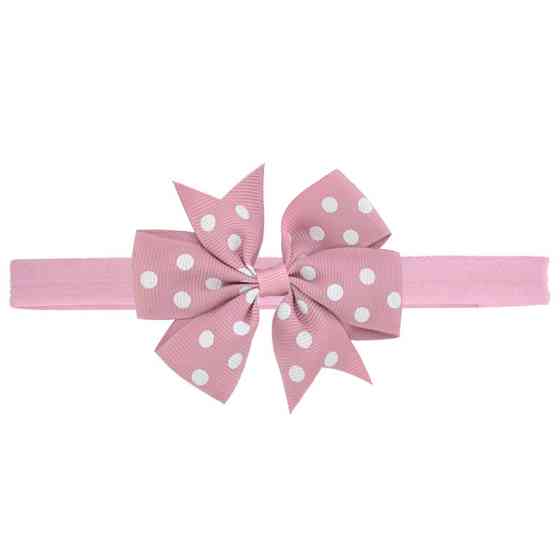 Дитяча пов'язка в горох one size пудровий Київ