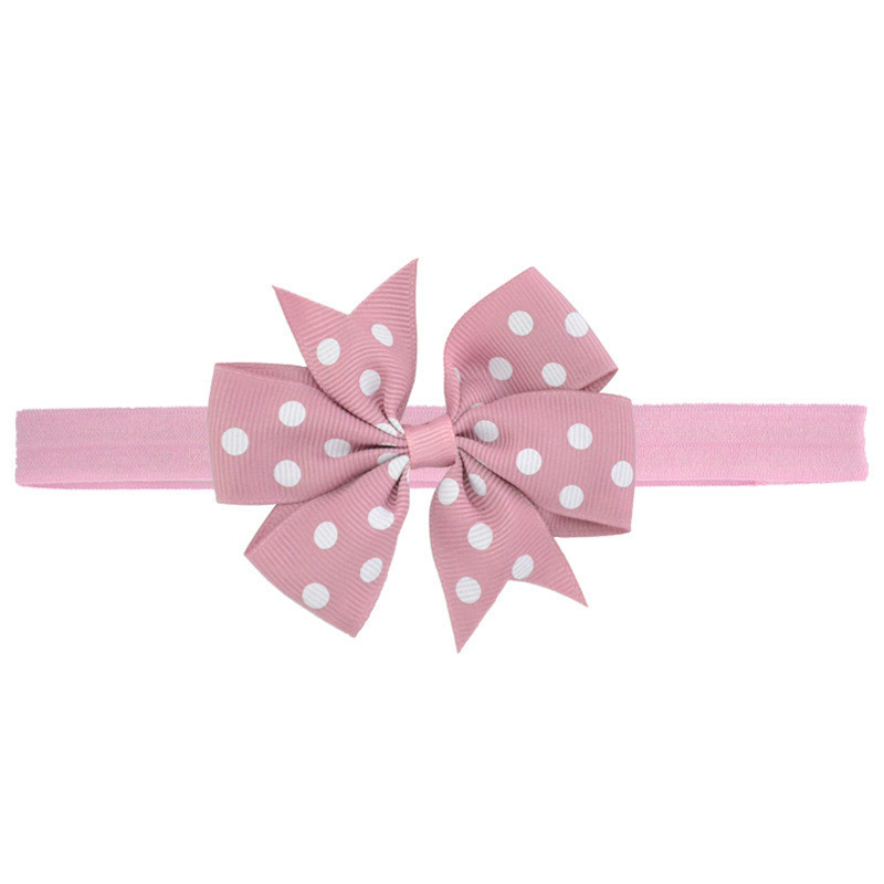 Дитяча пов'язка в горох one size пудровий Київ - фото 1