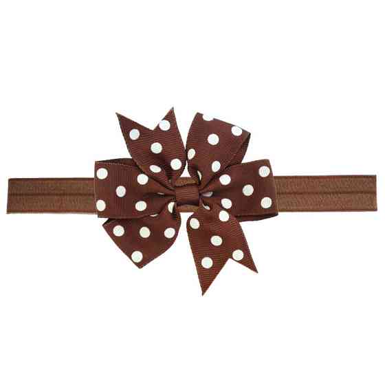 Детская повязка в горох one size коричневый Киев
