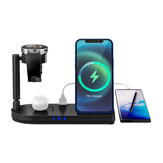 Безпровідна зарядка для телефону F5 4в1 15 Вт Луцьк - фото 1