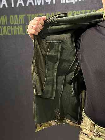 Тактическая мужская демисезонная куртка Soft Shell мультика, военная куртка на флисе с капюшоном Львов