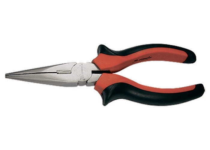 Длинногубцы NICKEL, 180 мм, прямые никелированные, двухкомпонентные рукоятки MATRIX Полтава - изображение 1