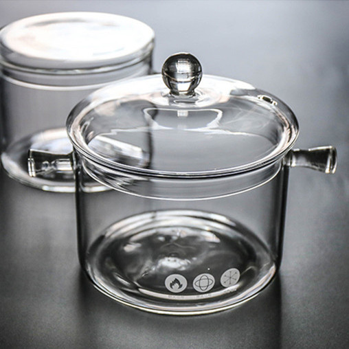 EB-19005 Стеклянная кастрюля с крышкой 1,3л-3 лтр, жаропрочное боросиликатное стекло, для всех плит Одесса - изображение 4