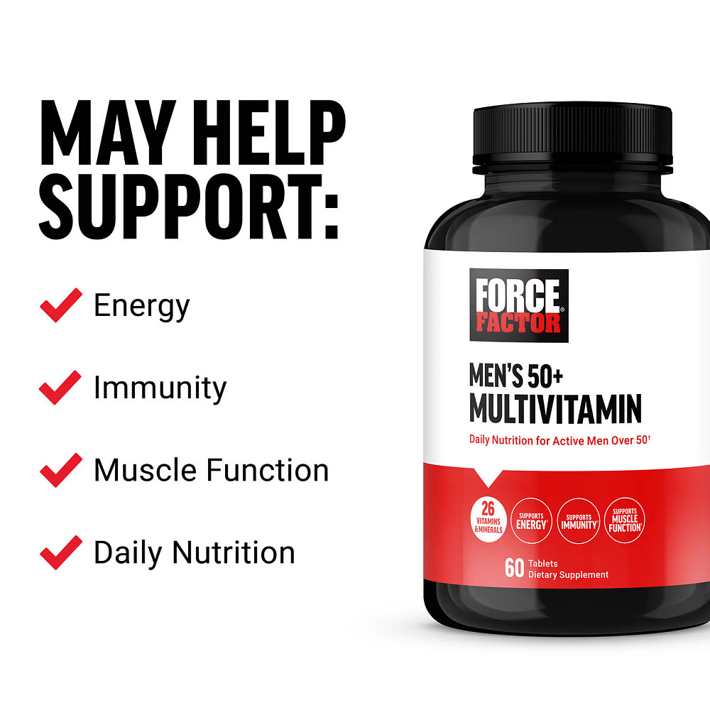 Мультивітамінний комплекс для чоловіків 50+ Force Factor Men's 50+ Multivitamin, 60 Tablets Луцьк - фото 3