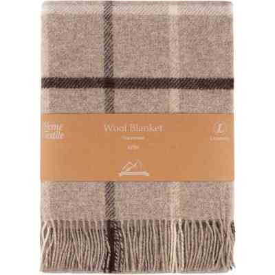 Плед Ardesto Leonardo Alpina 100% шерсть, бежевый 140x200 см (ART0702LM) Винница