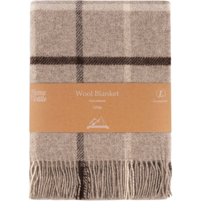 Плед Ardesto Leonardo Alpina 100% шерсть, бежевый 140x200 см (ART0702LM) Винница - изображение 1