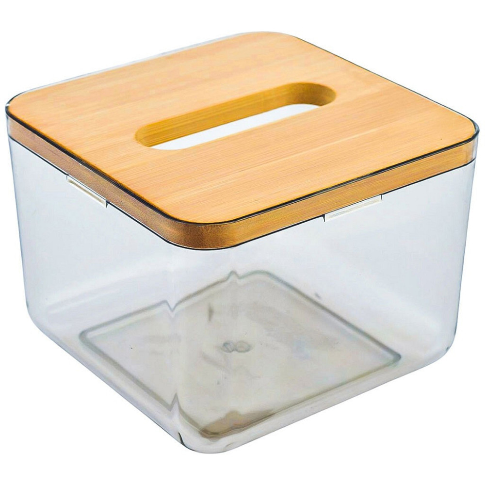 Oрганайзер-контейнер для салфеток,пластиковый Размер S с деревяной крышкой Каменец-Подольский - изображение 3