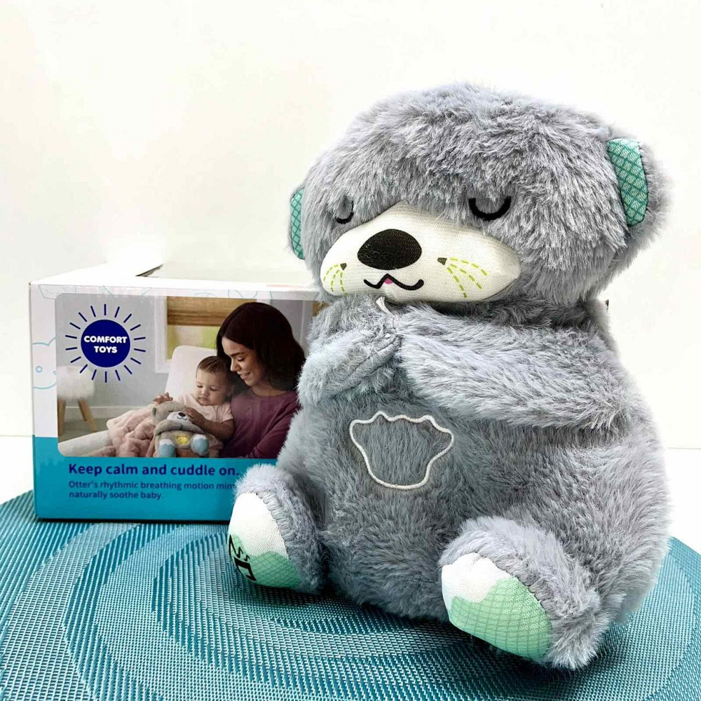 Видра інтерактивна дихає підсвічується сопить і відтворює заспокійливу музику Сіра (853-1) Чернігів - фото 5