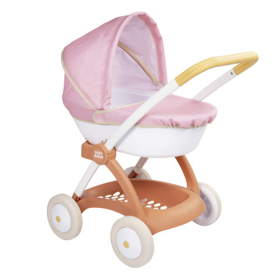 Коляска для кукол Smoby Baby Nurse Терракотовая пудра, люлька с корзиной, 18 мес + (7600254124) Винница - изображение 1