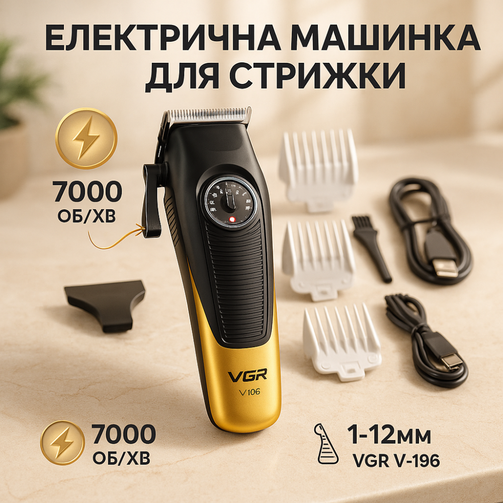 Машинка для стрижки волос и затылка, Надежная машинка для стрижки, Триммер с регулируемой длиной SN-56 Львов - изображение 16