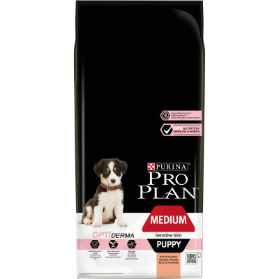 Сухой корм для собак Purina Pro Plan Dog Medium Puppy с лососем и рисом 12 кг (7613035120389) Винница - изображение 2