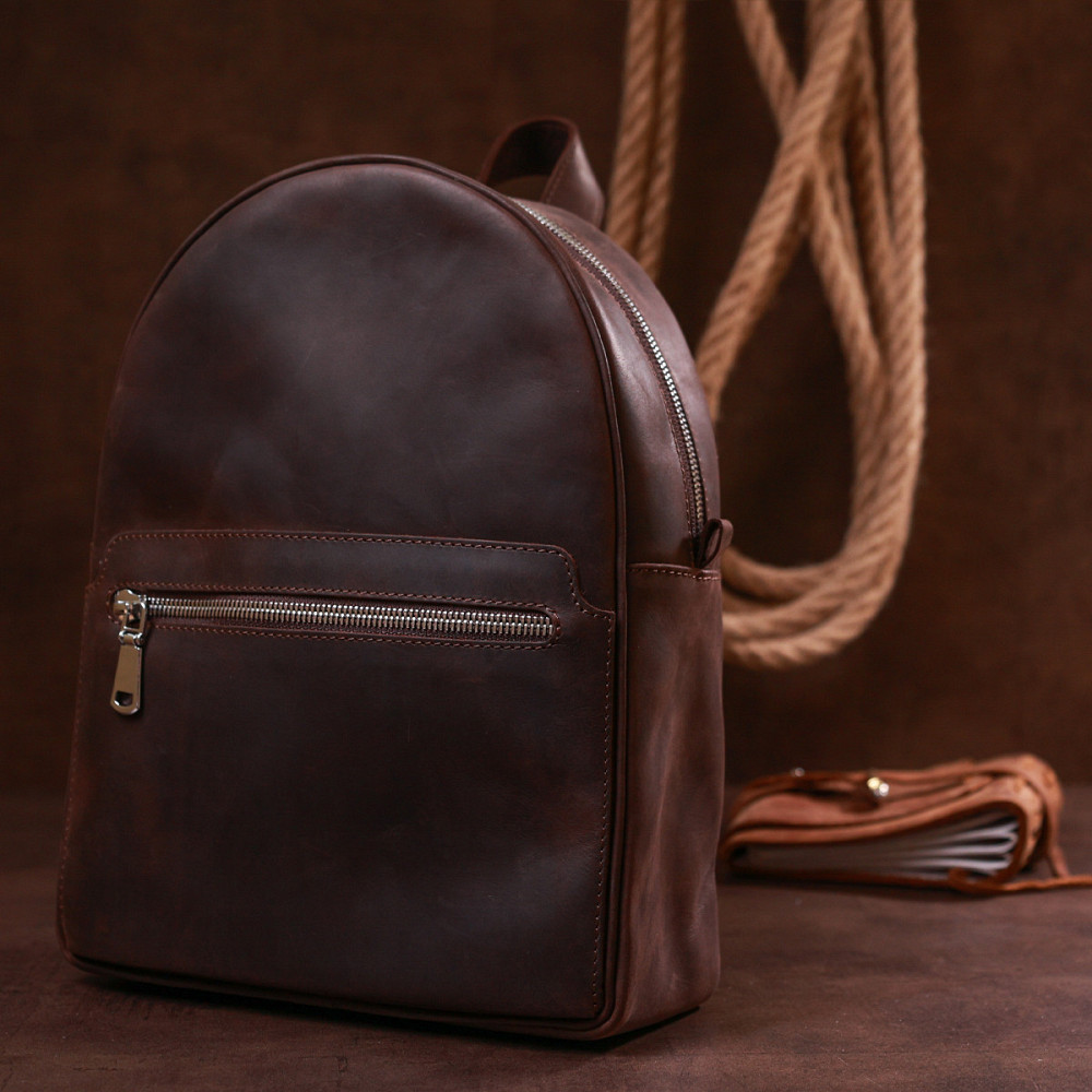 Винтажный женский рюкзак Shvigel 16314 Коричневый Киев - изображение 9