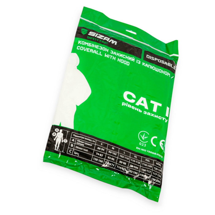 Комбінезон маляра з капюшоном X-Safe від бруду, пилу, аерозолів, XXL, 3 шари СМС, синій, захист.клапан Мукачево - фото 4