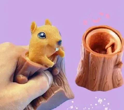 Игрушка антистресс Pop It Фуфлик - выпрыгивающая белка Коломия