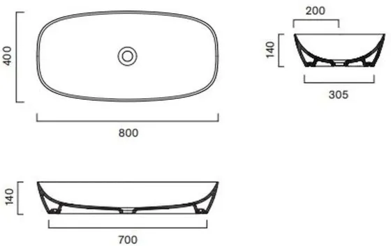 Раковина  Catalano Alvea 80x40 0622800030 Киев