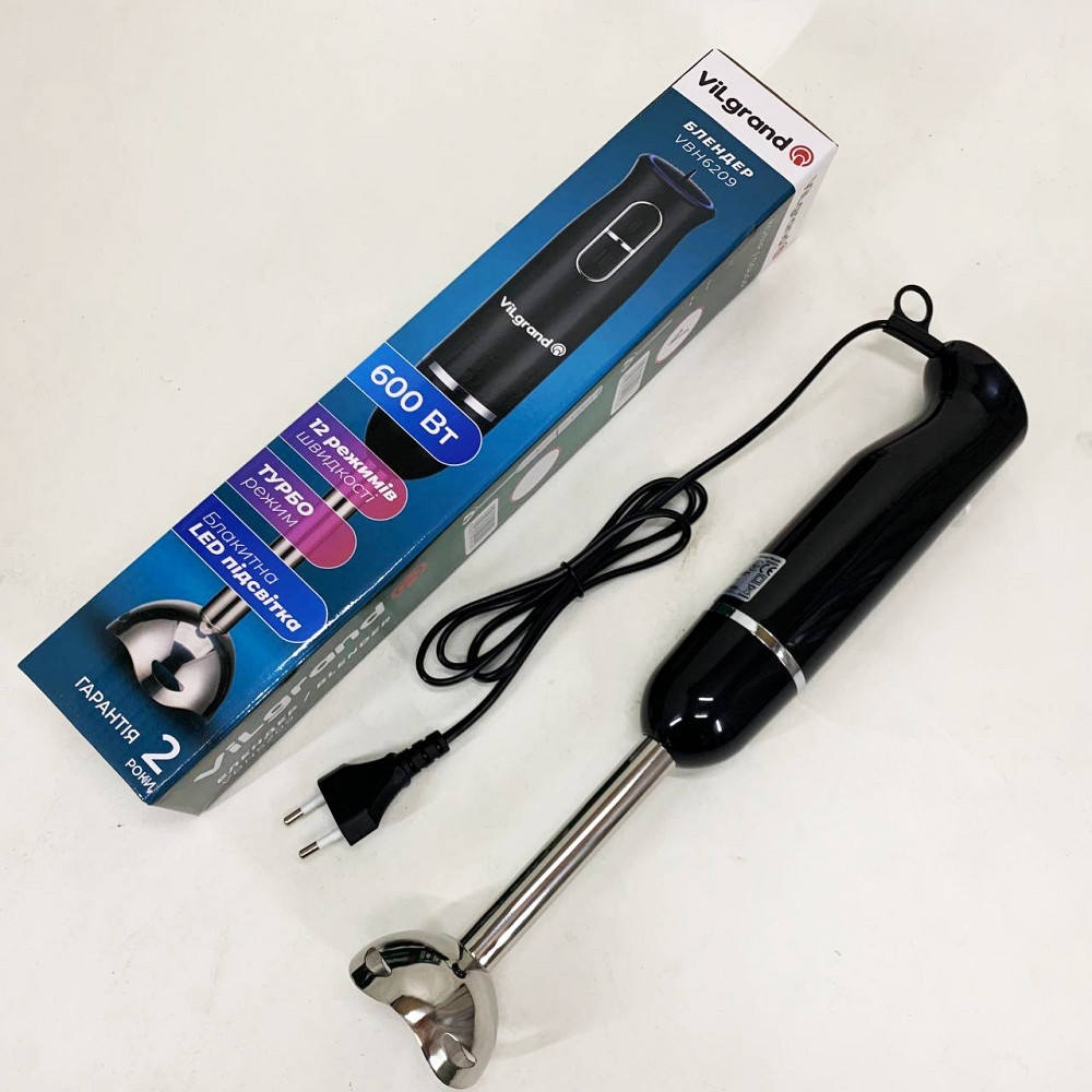 Блендер для соусов и пюре ViLgrand, Блендер с функцией приготовления коктейлей переносной TP-14 Львов - изображение 1