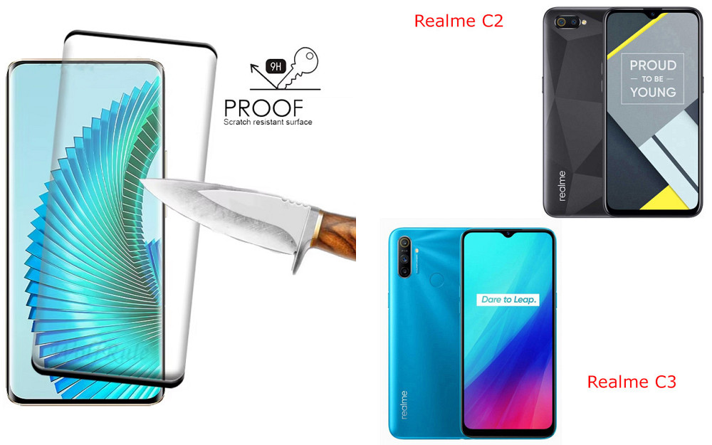 Захисне скло HyperGlass Pro для Realme C2, Realme C3 – максимальна чутливість та захист Київ - фото 1