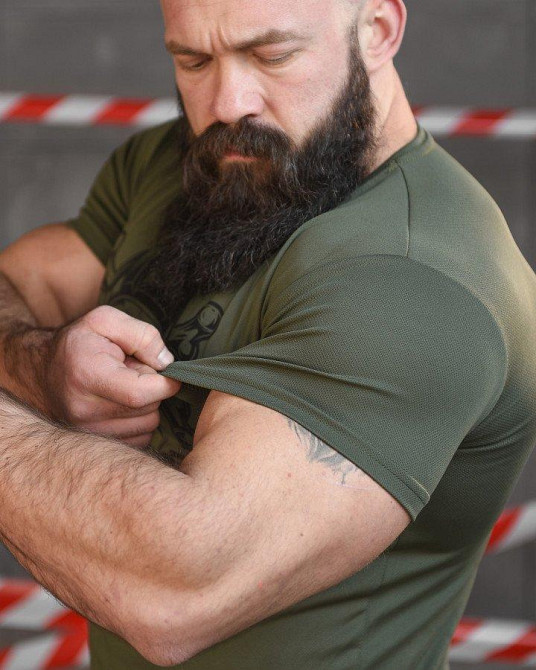 Тактична потоотводна футболка SABUR танкіст олива НП5190 Одесса - изображение 6