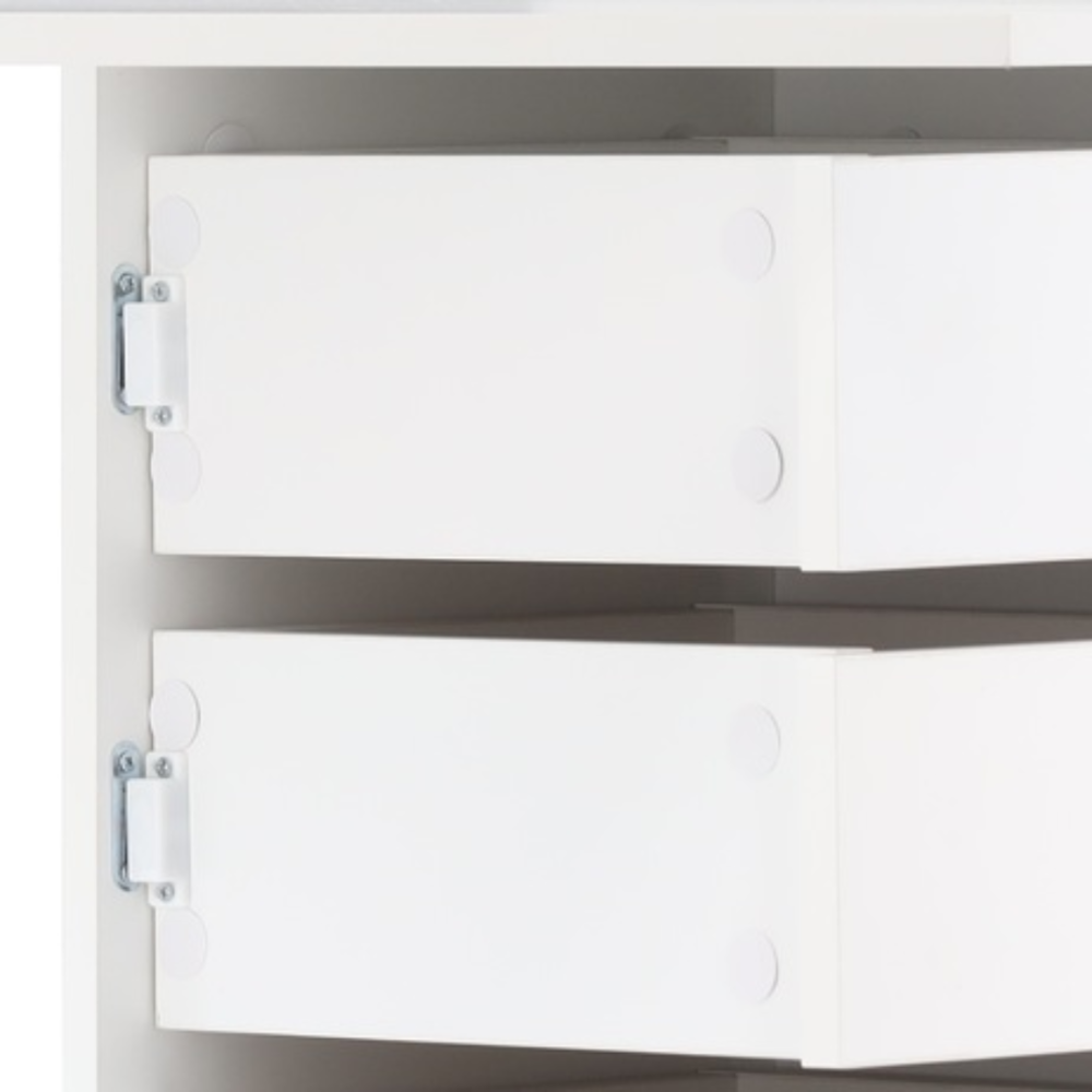 Туалетний столик Chomik TRIO кутовий з дзеркалом білий Київ - фото 8