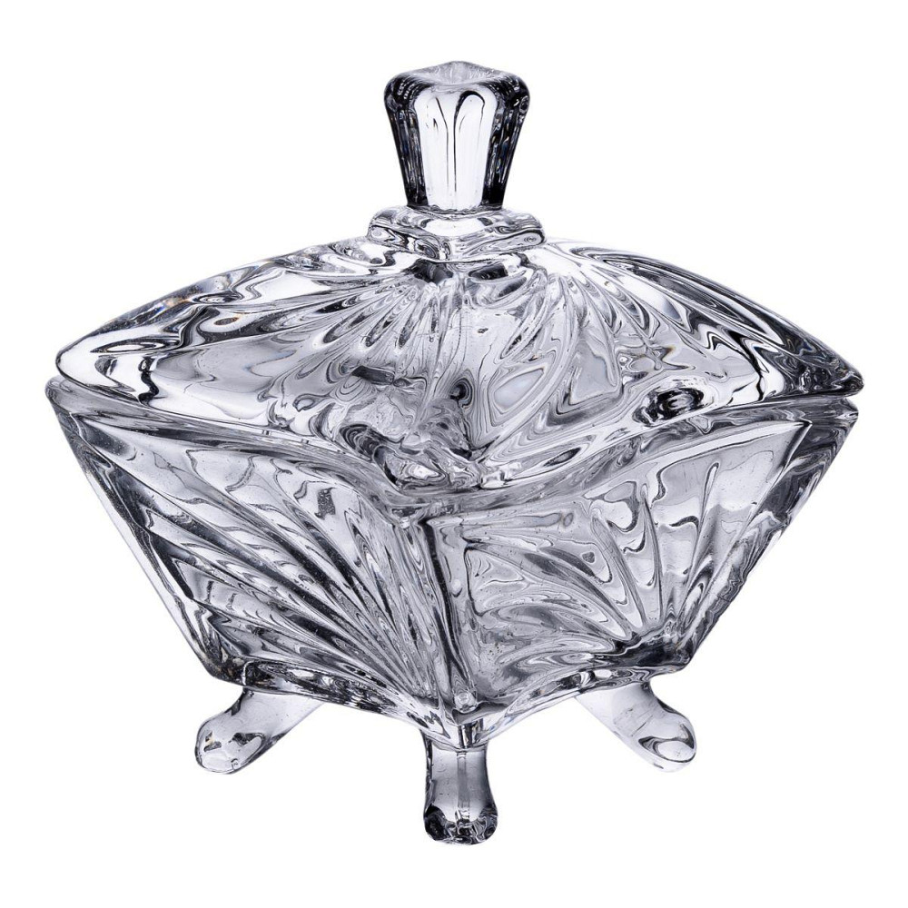 Сахарница с крышкой 7.5×7.5×9 см ваза сахарница стеклянная HP-4-117 Киев - изображение 1