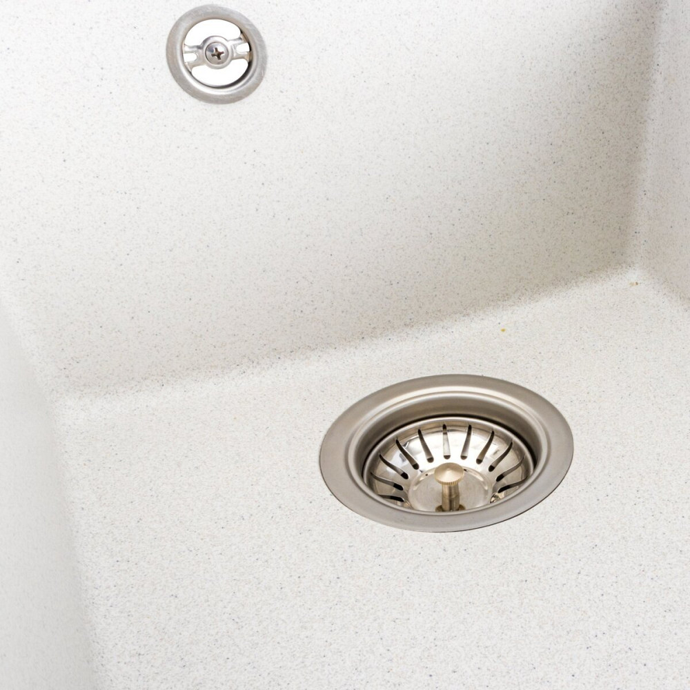 Гранітна мийка для кухні VALESO SOKIL 4150 матова Біла в крапку Коломыя - изображение 5