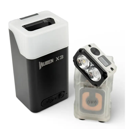 Фонарь Wuben X3 EDC 700лм с красным светом с беспроводной зарядкой Белый Киев