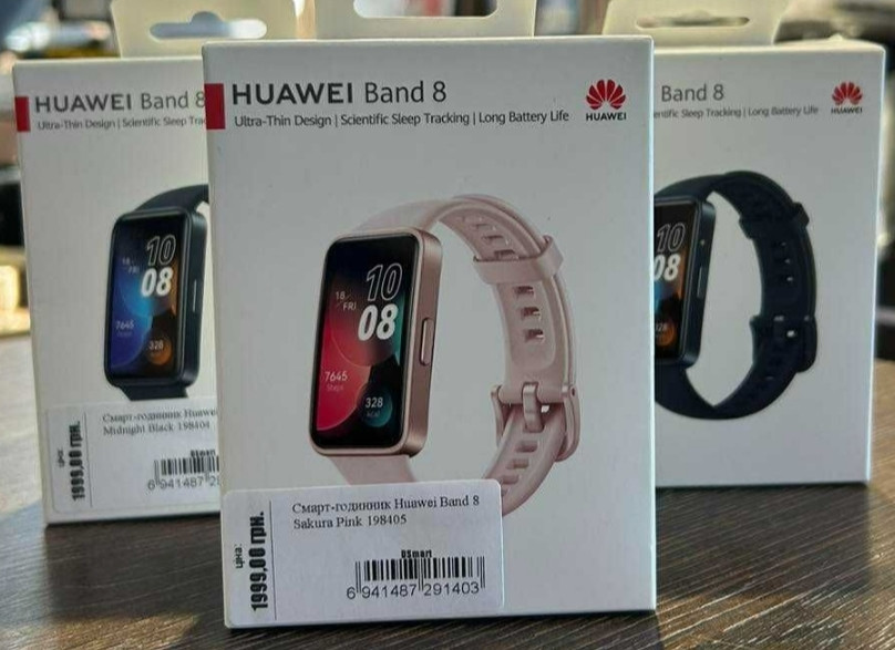 СМАРТ - Часы: HUAWEI Band 8 Sakura Pink / Midnight Black. Киев - изображение 1