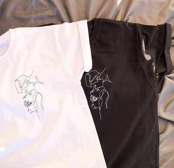 Парные футболки для парня и девушки из 100 % Хлопка . Черновцы