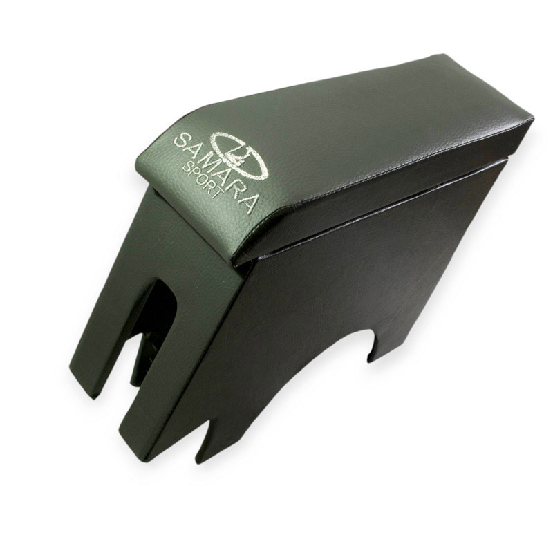 Подлокотник ваз 2108-09 серый с вышивкой maxi (кожзам) Мукачево - изображение 1