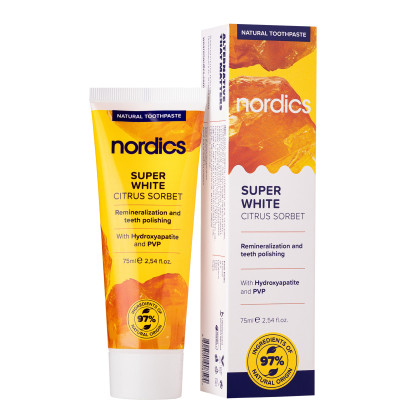 Зубная паста Nordics Cosmos Organic Super White 75 мл (3800500324555/3800501908594) Винница - изображение 1